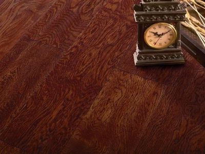 Oak hand-scraped engineered wood flooring